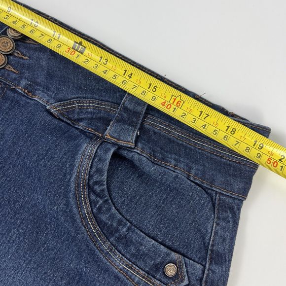 No Fuze Denim Pencil Skirt Women’s Size 18 Blue Jean Soft Stretch Knee Length - Picture 11 of 13